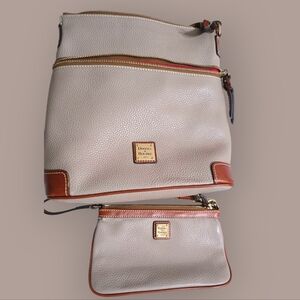 Dooney & Bourke Pebbled Taupe Bag Set